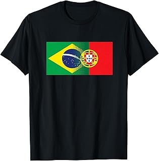 Brazilian Portuguese Flag Brazil Portugal Mix Heritage T-Shirt