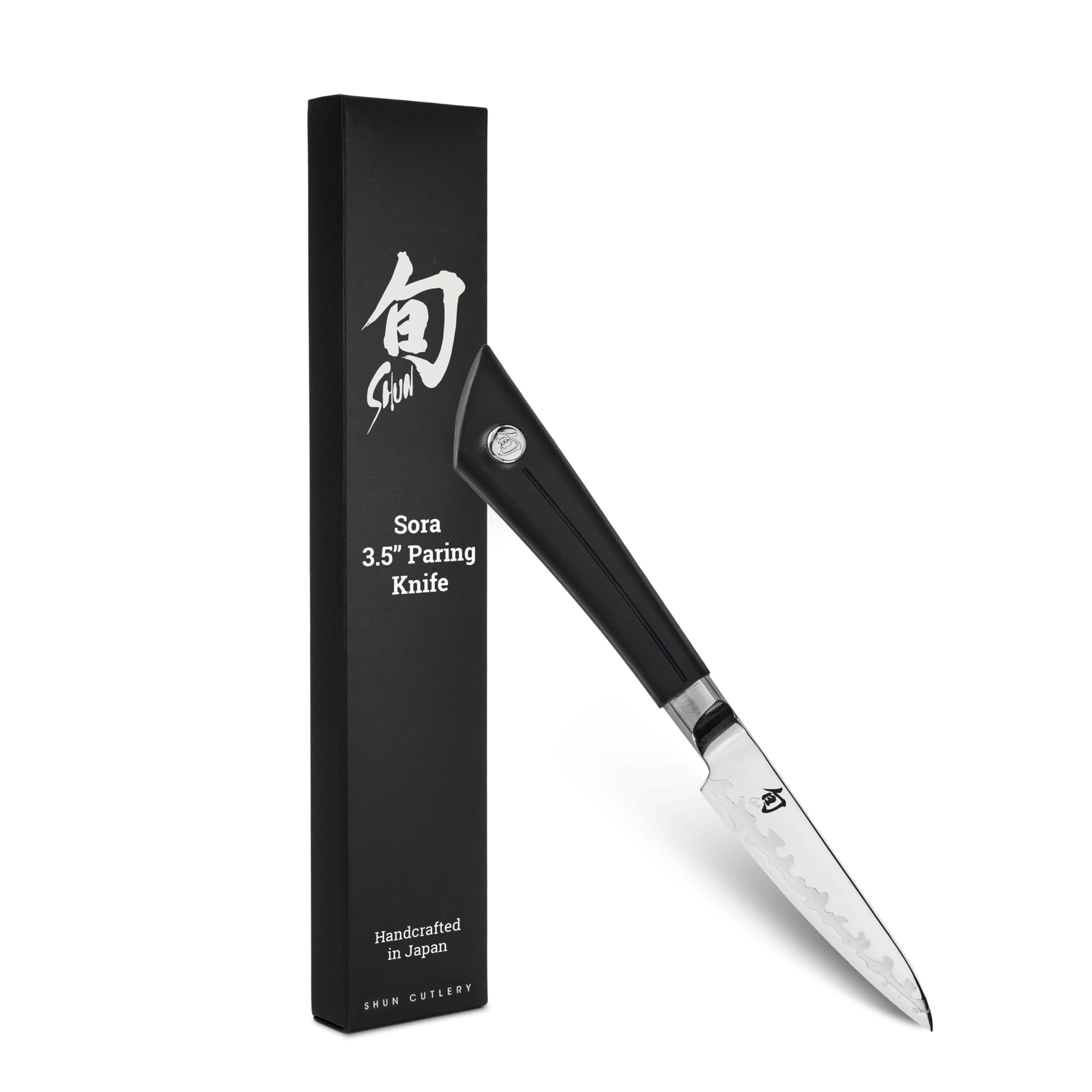 Shun Cutlery Sora Paring Knife 3.5", Small, Nimble Cooking Knife for Peeling, Coring, Trimming and More, Precise Cutting Knife, Handcrafted Japanese Kitchen Knife
