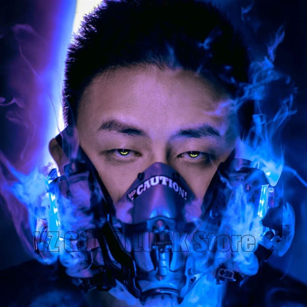 Amazon.co.jp: 機械式機能コスプレマスク, バーライト,サイバー