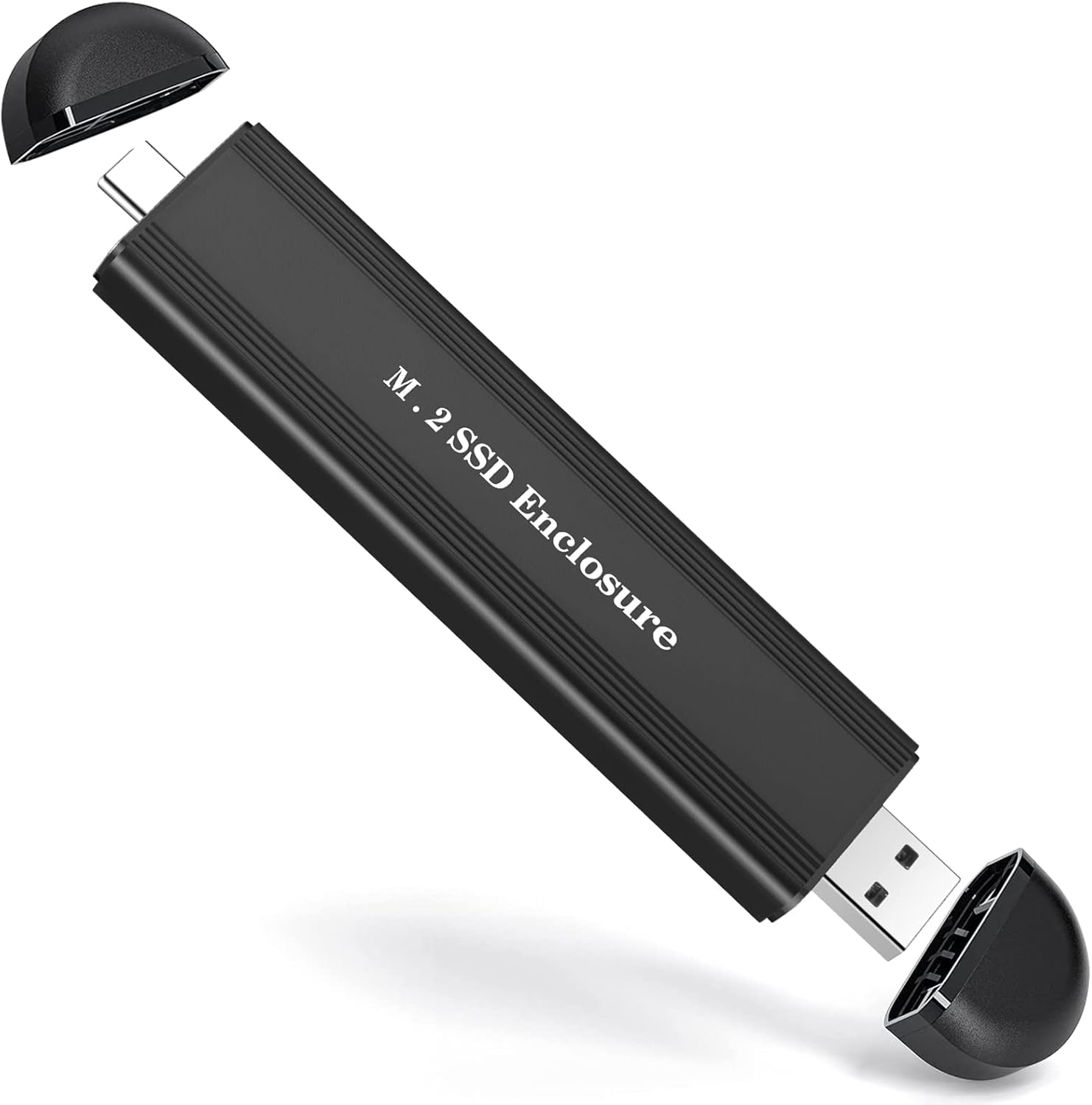 M.2 NVME SATA SSD Enclosure ToolFree, RTL9210B Chips 9210BIC, USB C 3.