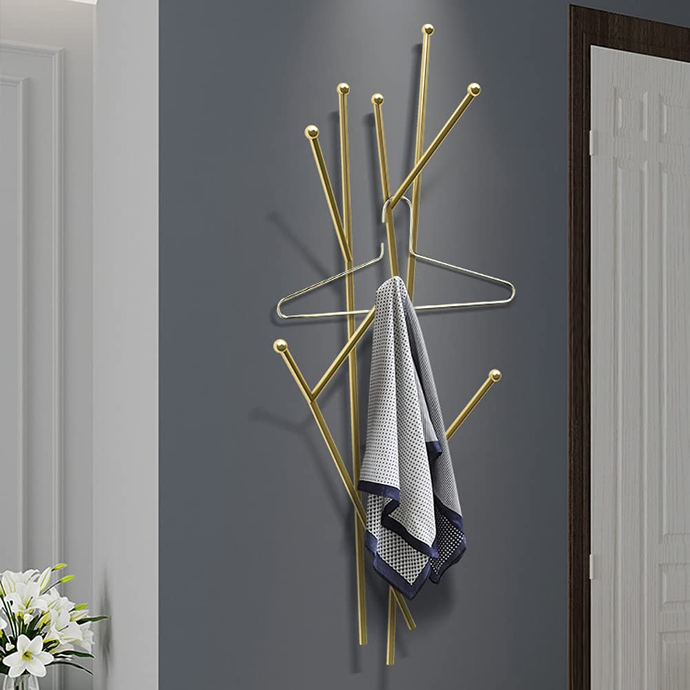Perchero rústico de pared con ganchos de hierro forjado para entrada y baño, perchero decorativo de granja con ganchos de metal duraderos