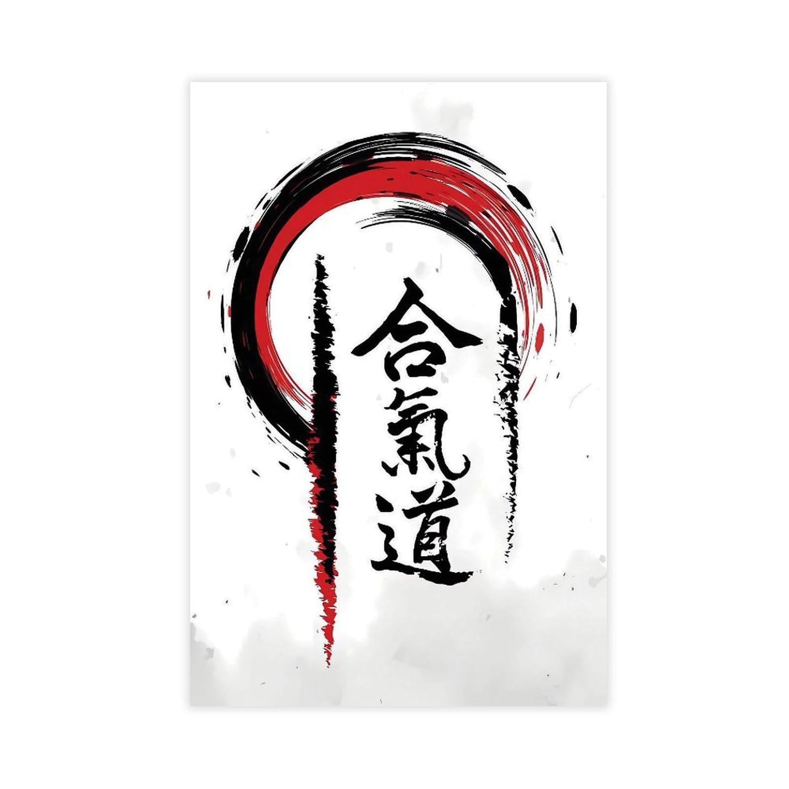 QNVJQKDSI Aikido Art Poster Canvas Poster Wall Art Decor Print Picture Paintings for Living Room Bedroom Decoration 24" L X 36" W