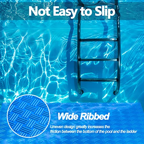 Alfombrilla Protectora Escalera Piscina 36x17 Pulgadas Azul miniatura 5