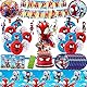 Jungen Geburtstags deko, 85 Stück Kinder geburtstag Deko set, Enthält Banner, Folien Luftballons, Tortenaufsatz, Swirl Decoration, Tischdecke, Teller, Servietten, Helden-Geburtstagsdekorationen