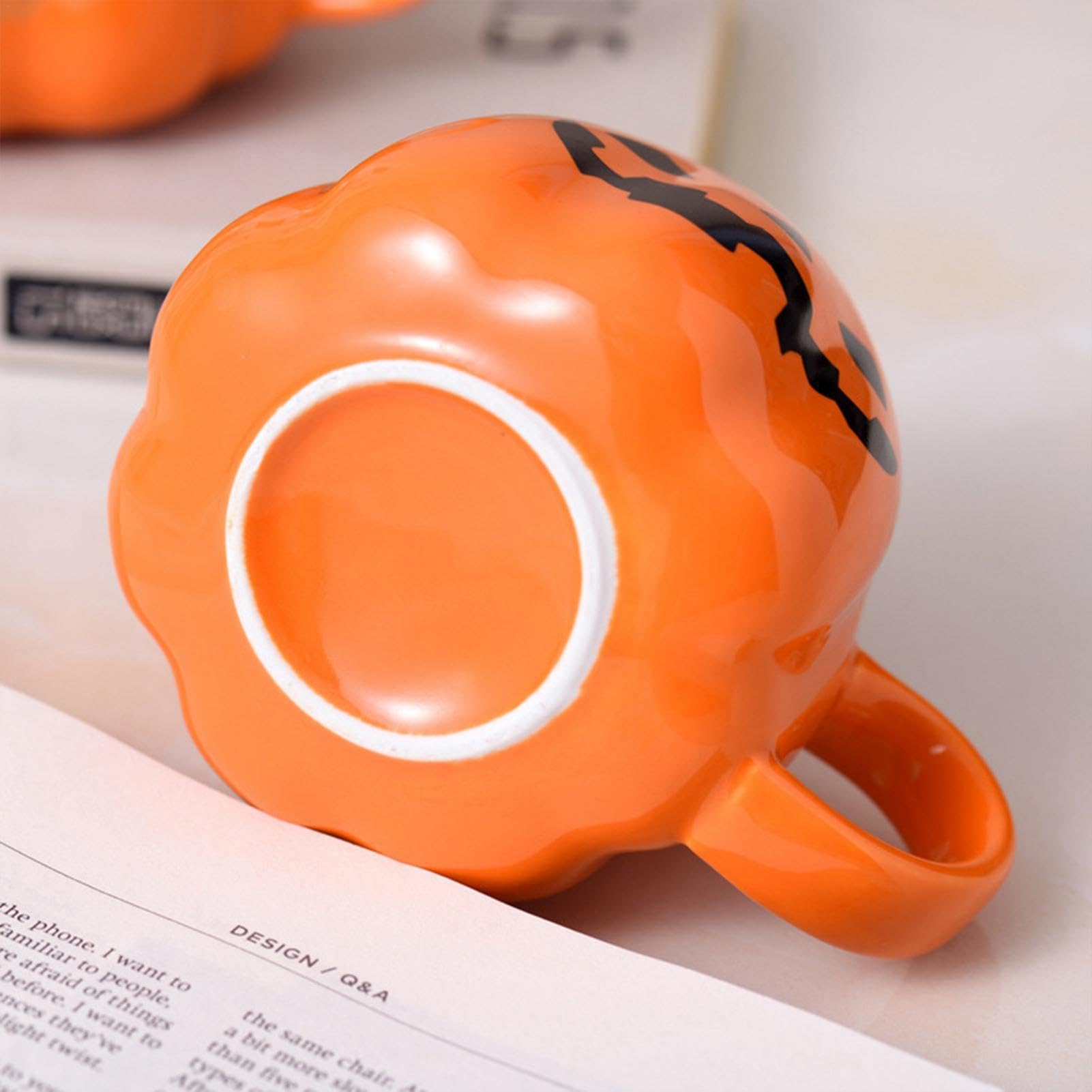 Tazza Horror Halloween In Ceramica 400ml – Design 3D Zucca E Ragno, Perfetta Per Caffè E Tè - 2