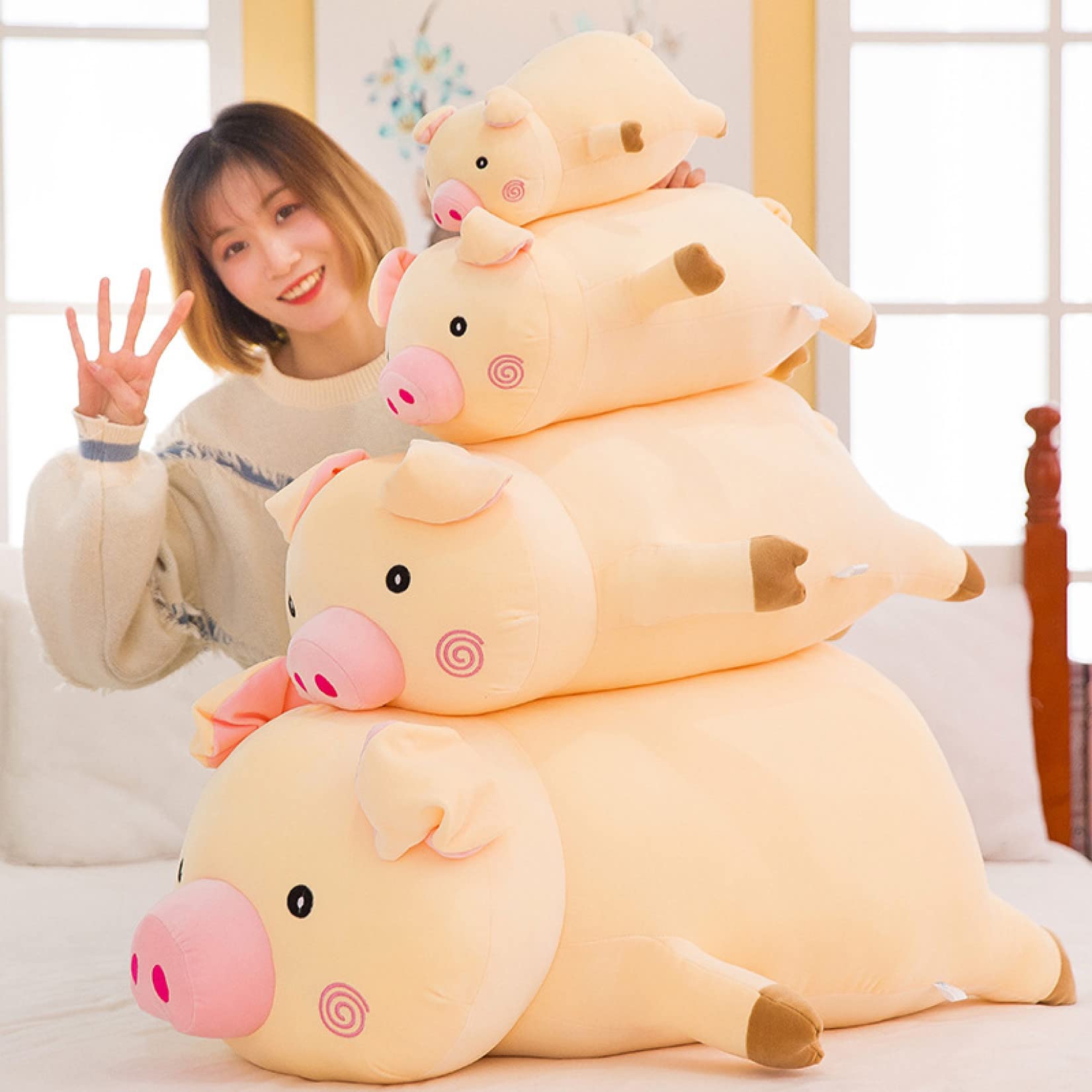 Amazon.co.jp: [ハウスXIN] ぶたぬいぐるみ 豚抱き枕 アニマル ぶた