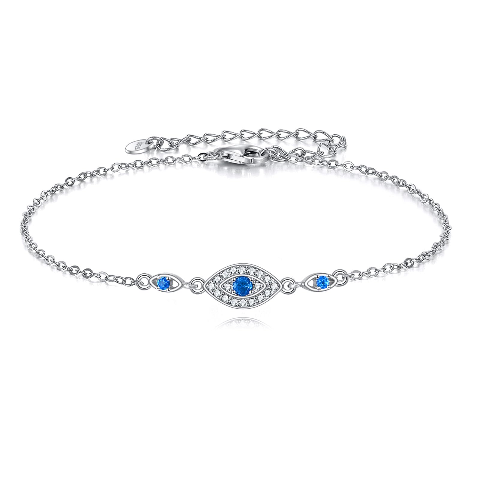 POPLYKE Libélula/Hoja/Mal de ojo/Mariposa/Delfín Pulseras de Plata de Ley 925 Pulseras Pandora para Mujer