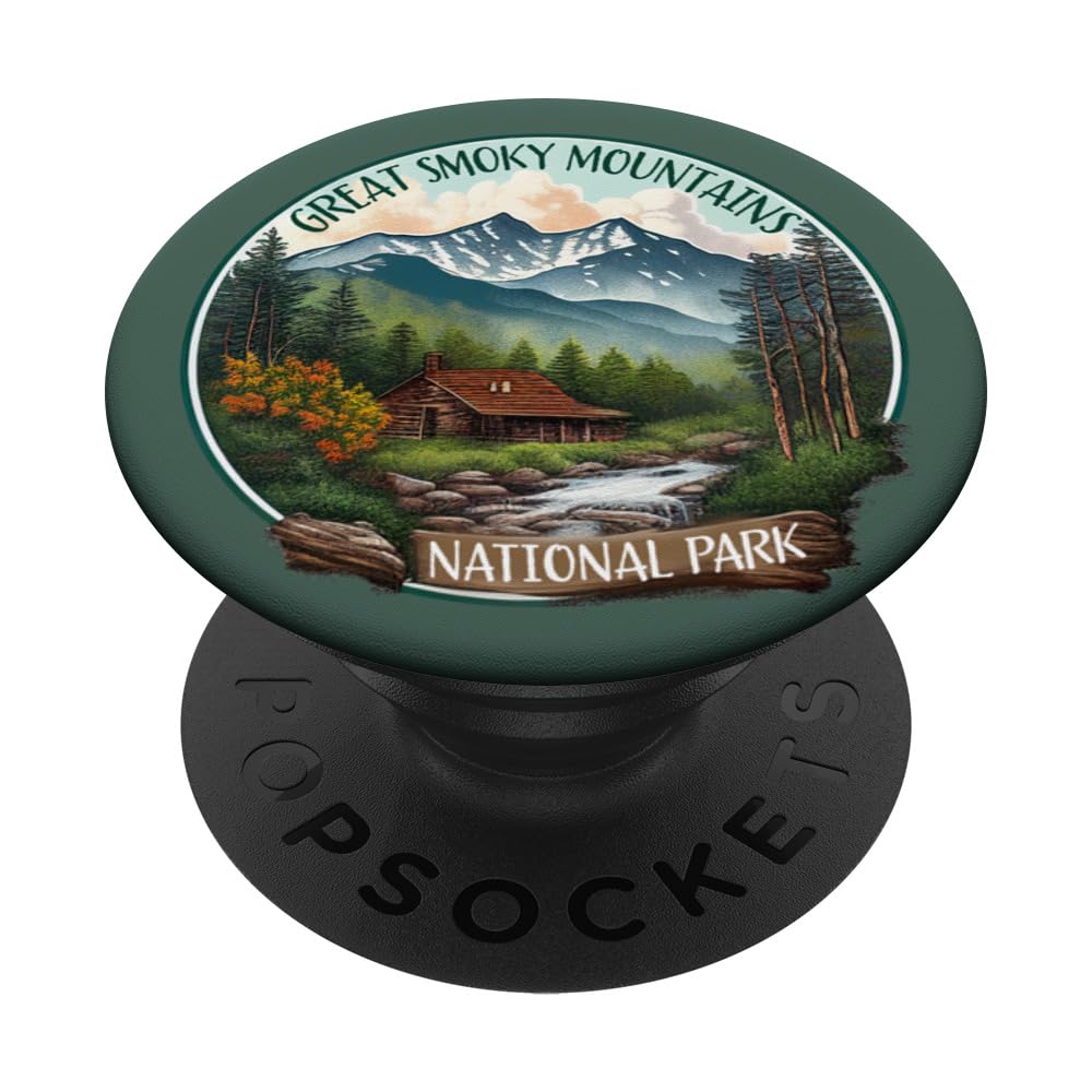 Great Smoky Mountains National Park Vintage Scene Souvenir PopSockets Adhesive PopGrip