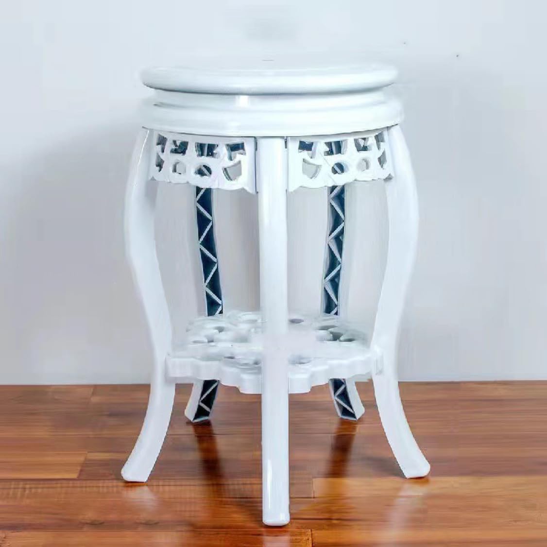 ナツキ様商品】花台 飾り台 ハイスツール シャビーシックホワイト