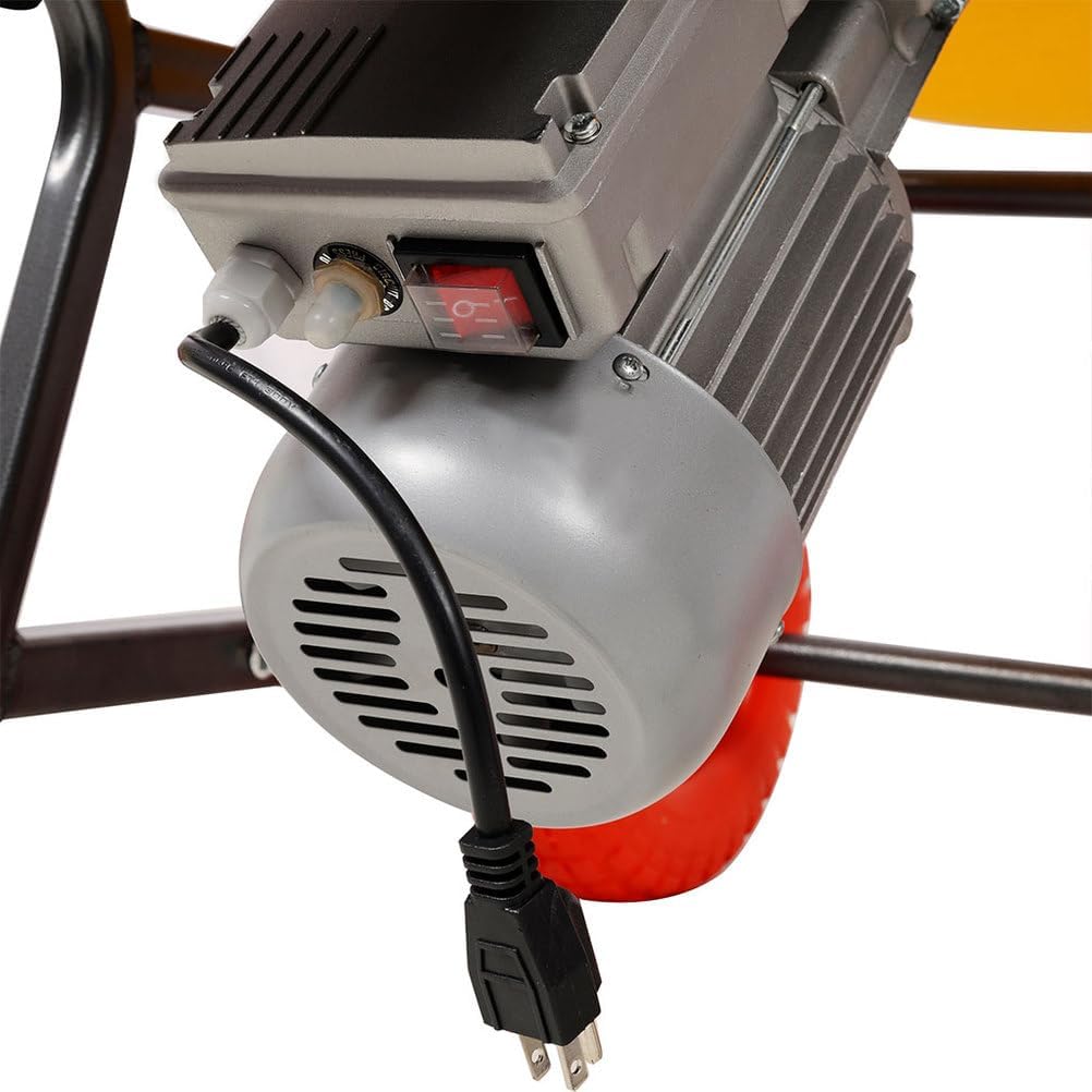 Electric Concrete Mixer, 6 CUFT/170L Portable Electric Poly Drum Concrete Mixer with Stand and Wheels, Heavy Duty Power Cement Mixing Machine for Stucco, Mortar, Seeds