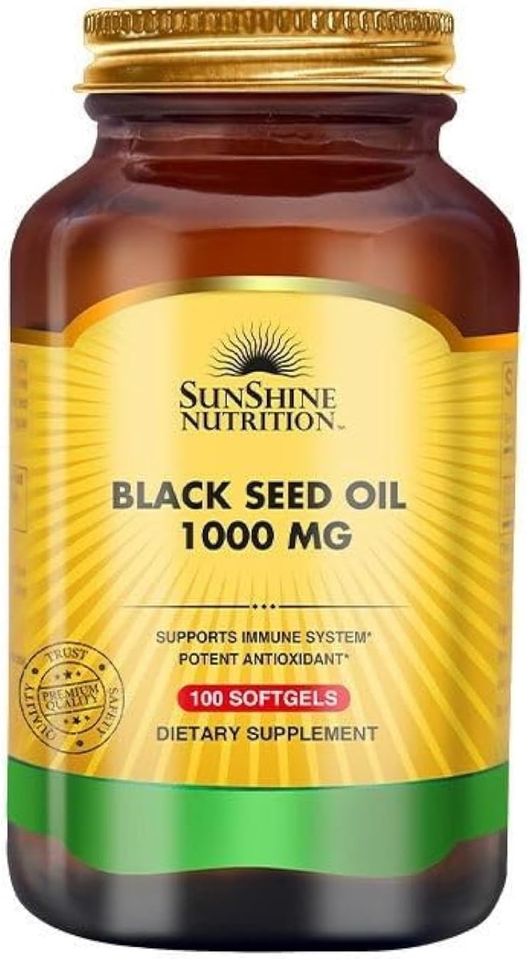 Sunshine Nutrition Black Seed Oil 1000Mg | Promotes Skin Health | Anti Bacterial And Anti Fungal | With Anti Inflammatory Properties | 100 Softgel