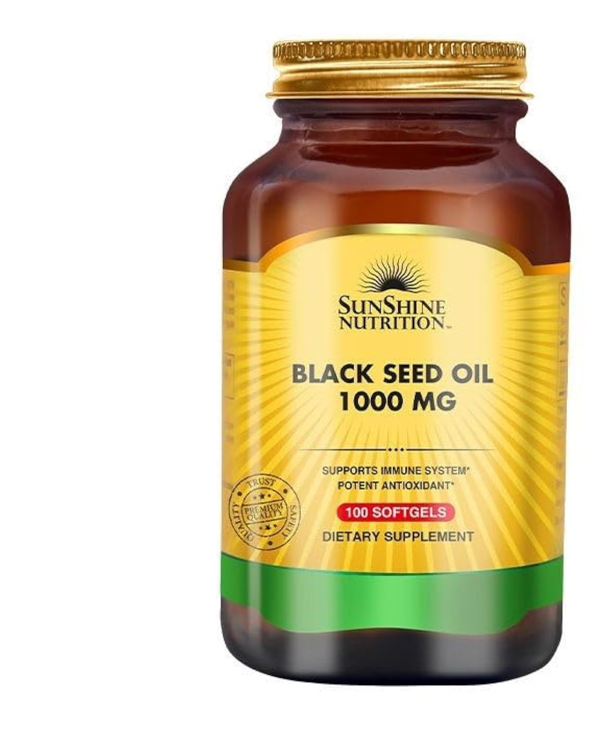 Black Seed Oil 1000Mg | Promotes Skin Health | Anti Bacterial And Anti Fungal | With Anti Inflammatory Properties | 100 Softgel