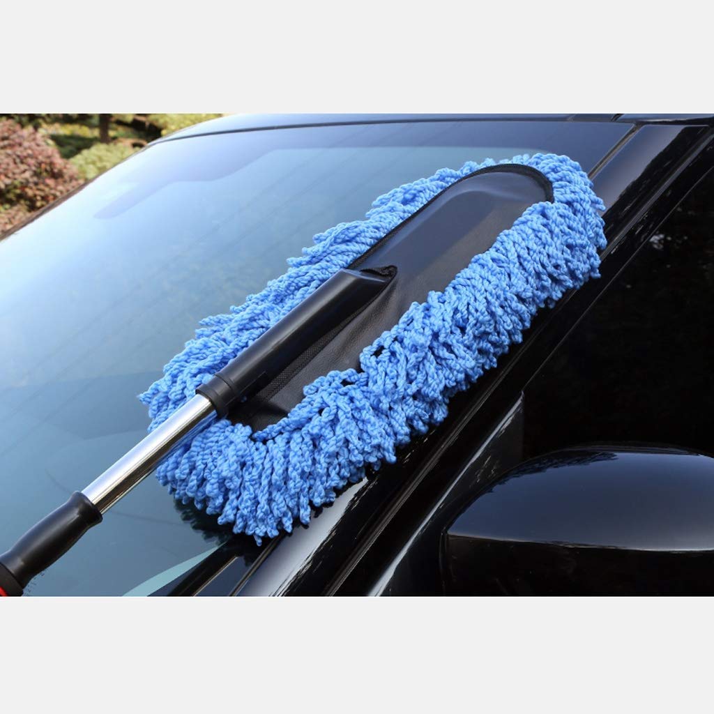 Spazzola telescopica rimovibile in fibra di cera per auto spazzola per spolverare auto strumento per spolverare auto mop cera spolverino esterno interno kit di pulizia