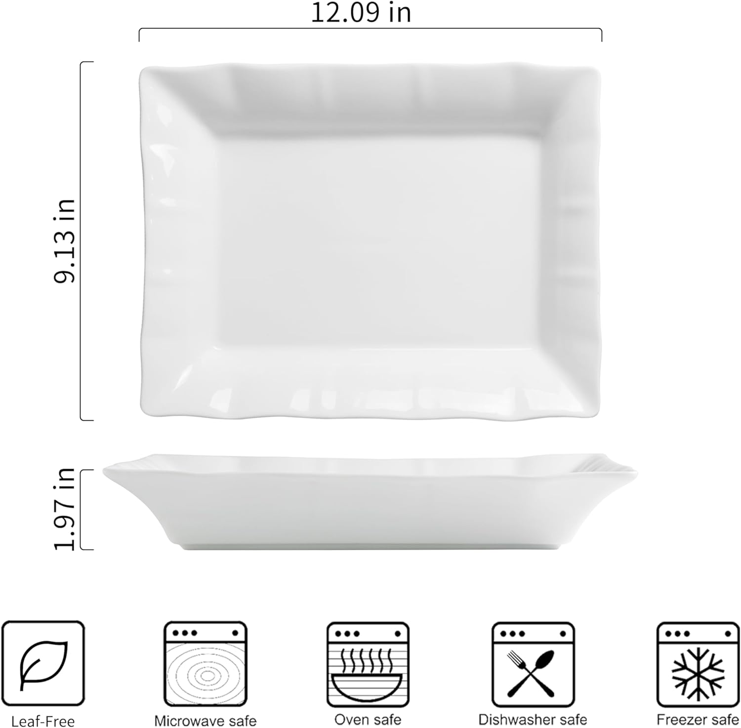 YHOSSEUN Porcelain Baking Set, Large Baking Pan Bakeware for Lasagna