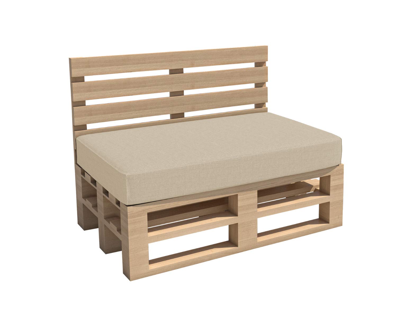Coussins de jardin pour palettes amovibles et lavables grand confort