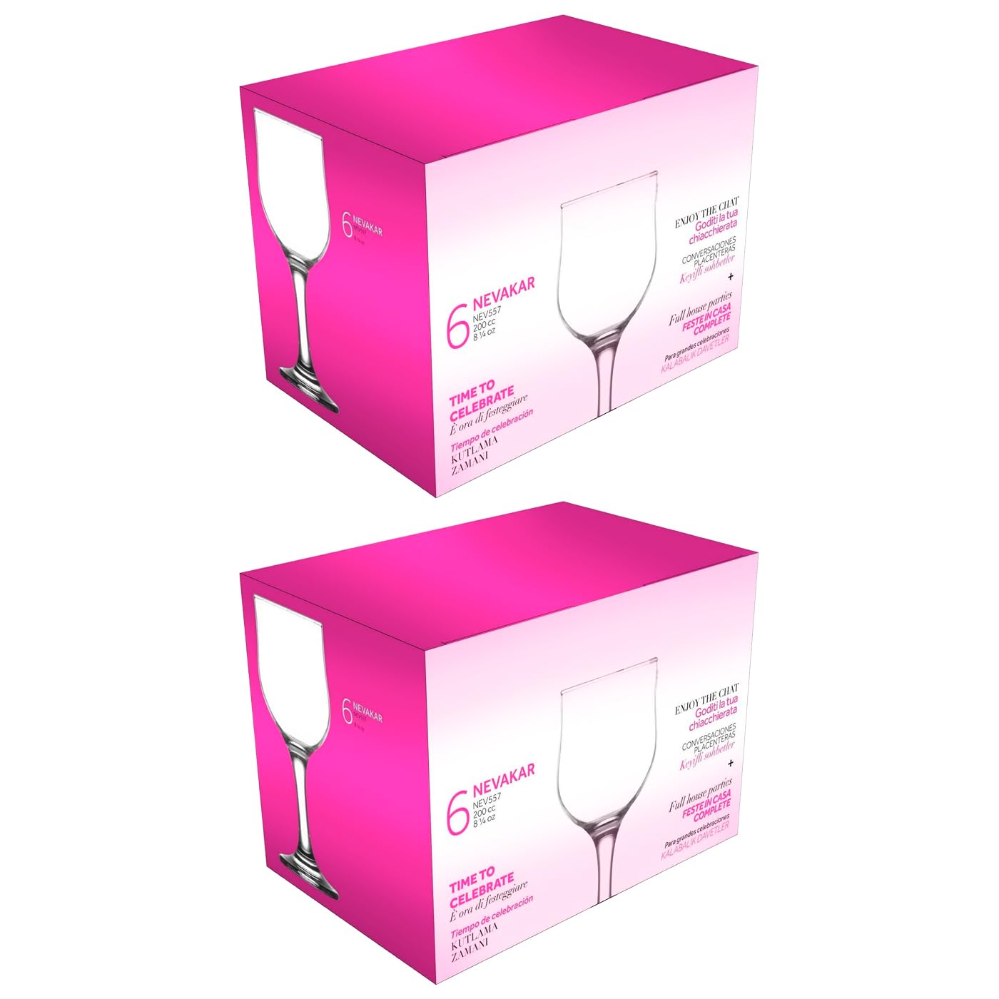 Verres à vin 200 ml lot de 12 verres transparents hauteur 16,7 cm
