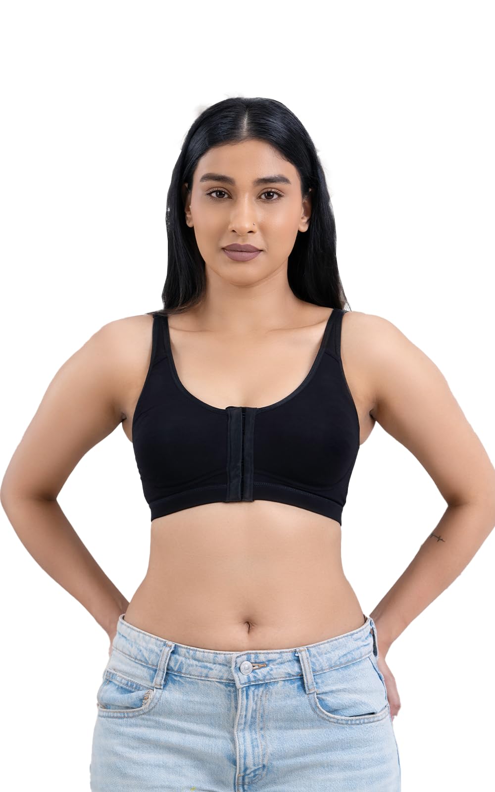 averly Diva Women Non-Padded Modal Bra | Soft Double Layered Fabric | Front Hook & Eye | Wirefree | Full Coverage | Breathable Everyday Bra | Soft Broad Waistband and Shoulder Strap-picture-31