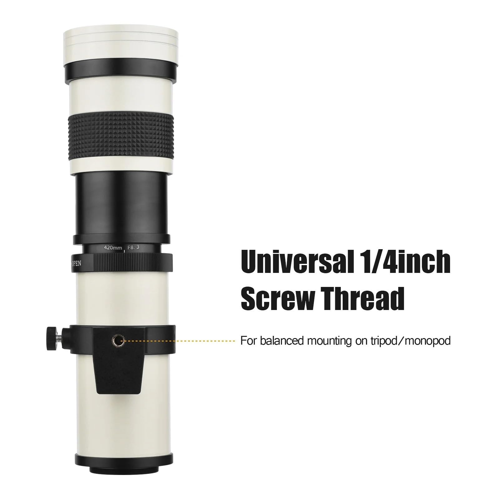 【一回のみ使用】CANON用　超望遠ズームレンズ　420-800mm Lightdow 超望遠マニュアルズームレンズ 420-800mm F8.3-16 T2