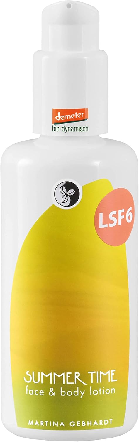 Martina Gebhardt Summer Time Face & Body Lotion (150 ml) • Lichaams- en gezichtslotion voor gestreste en geïrriteerde huid • Vochtinbrengende crème met SPF 6 • Als bodylotion & gezichtscrème •