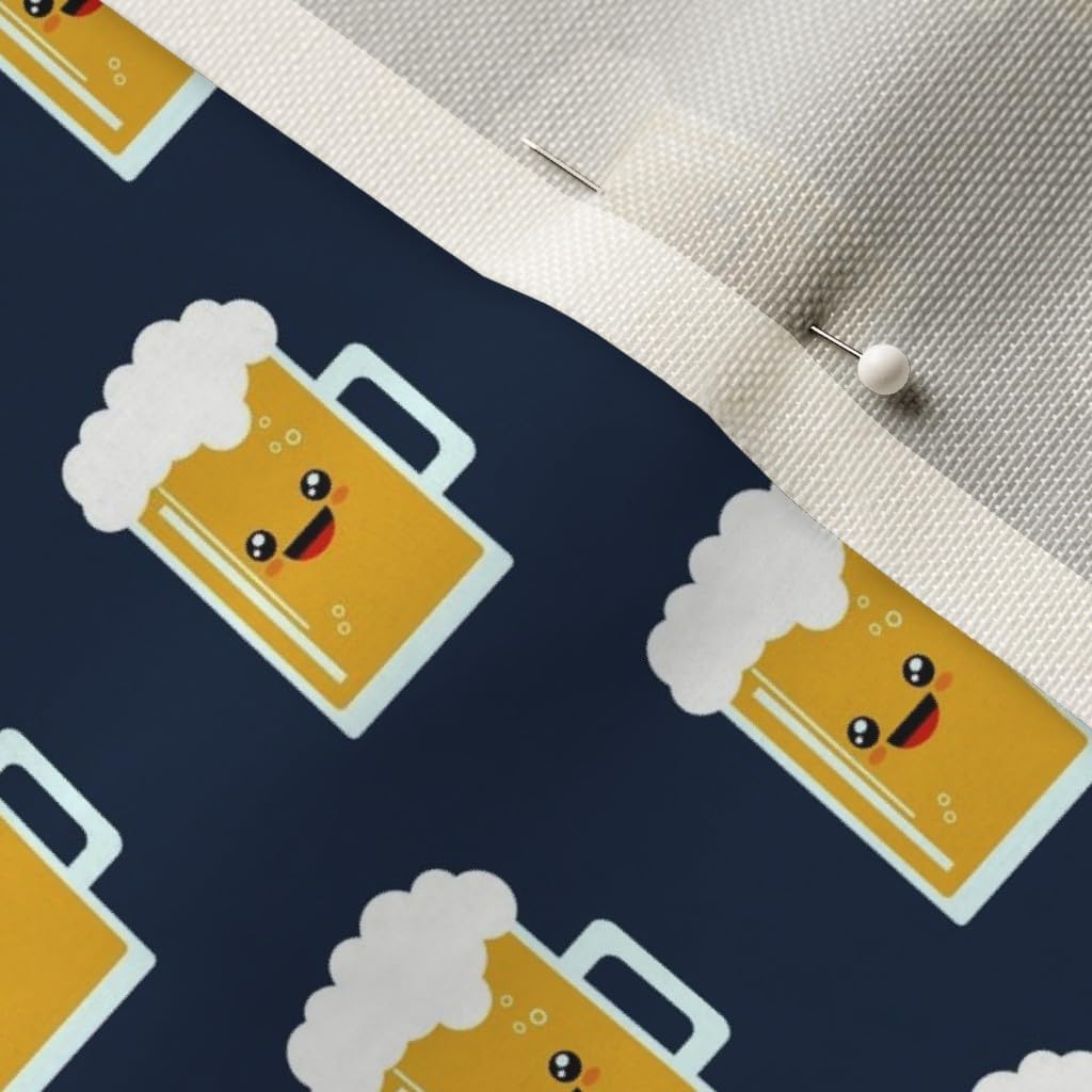 Spoonflower Fabric - Beer Printed on Upholstery Velvet Fabric Fat Quarter - Upholstery Home Decor Bottomweight Apparel