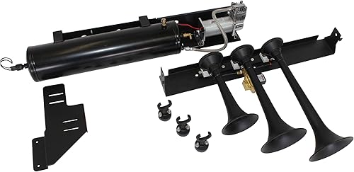 Miniatura 2 de Kleinn Air Horns VELO-734 Bocina de tren atornilladasistema de aire a bordo definitivo para camiones Ford F-150Ford Raptor