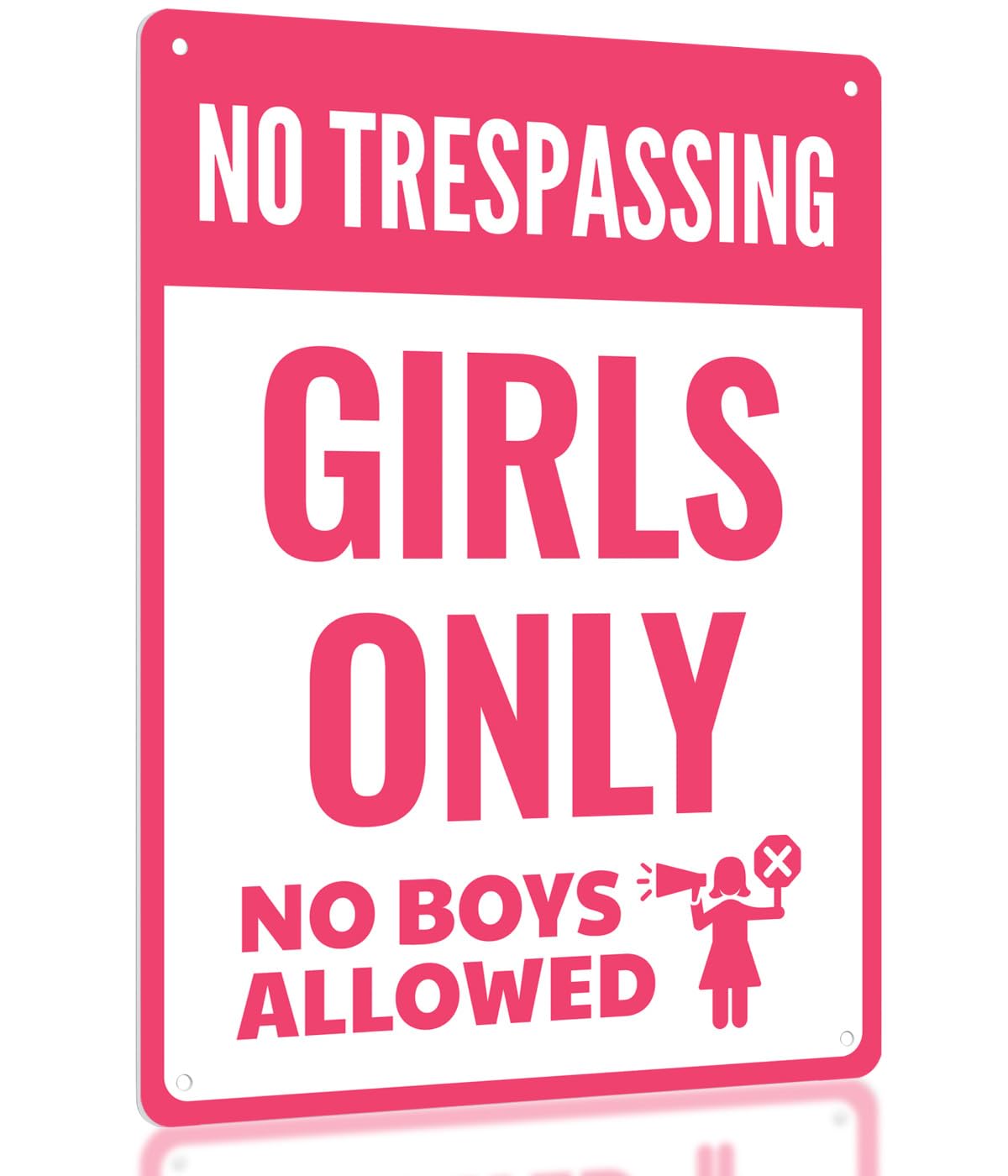Opix Design Cute Girls Only Sign – Funny Pink Bedroom Decor For Girls, Perfect Family & Friends Gift for Birthday and Holidays, Ideal For Kids, Tween, & Little Girls Rooms (Girls Only)