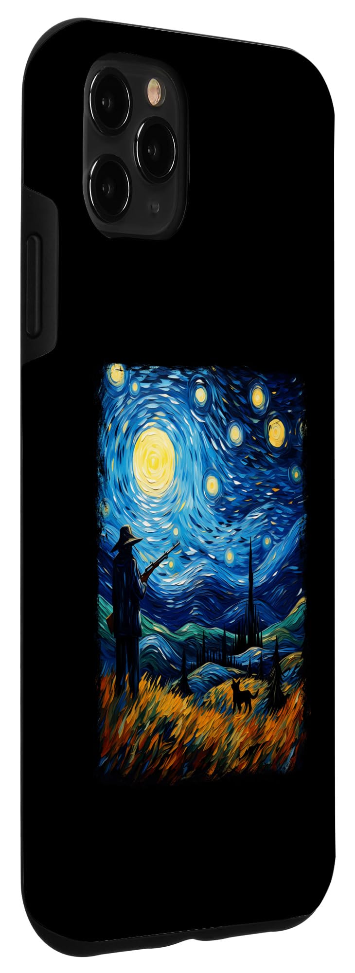 iPhone 11 Pro Max Coyote Hunting Coyote Hunter Starry Night Painting Case - Image 3