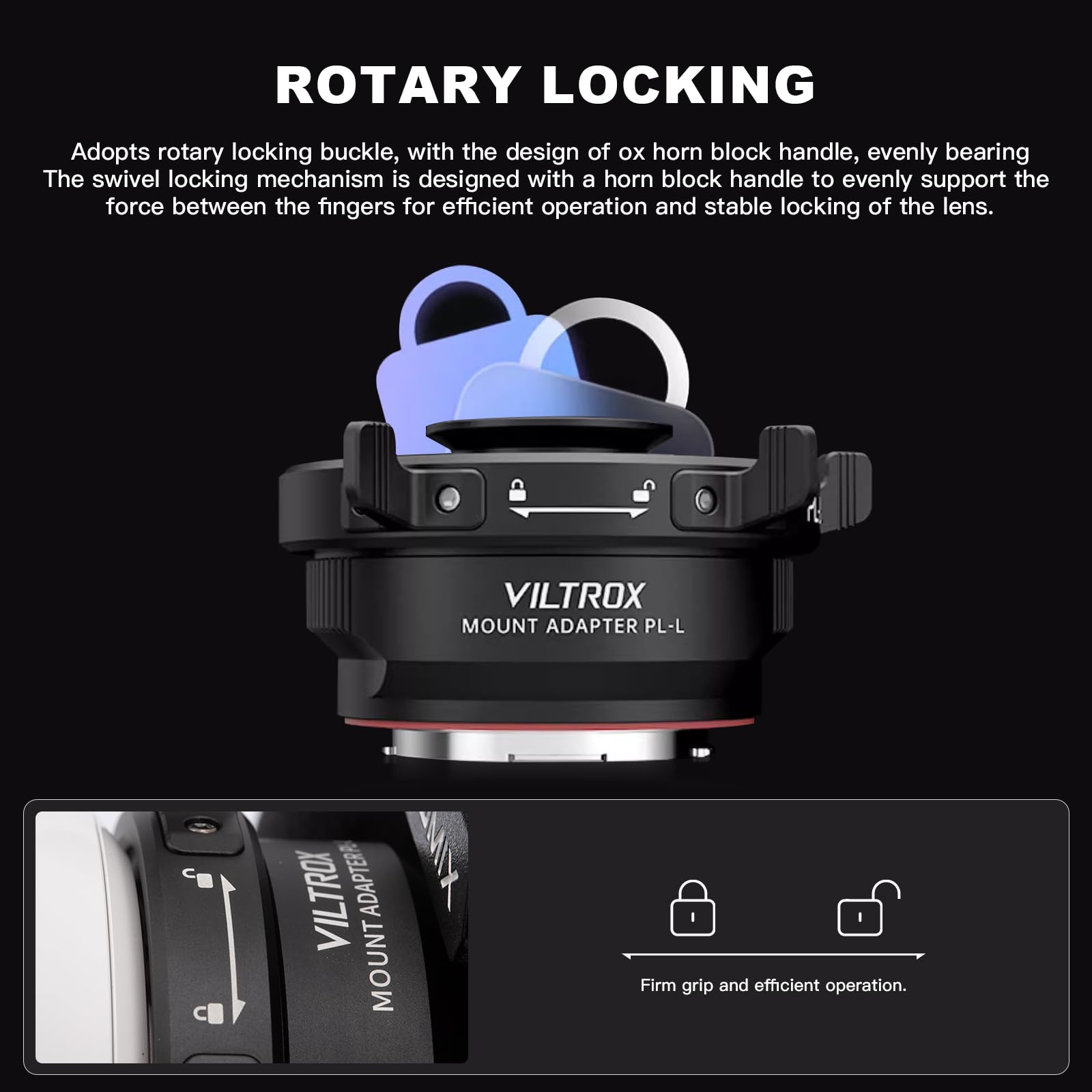 VILTROX PL-L Adapter Lens Electronic Manual Focus PL-L Adapter MF Converter for PL Mount Lens to L Mount Camera Panasonic S1 S1R S1H S5/Leica SL SL2 CL TL/Sigma fp L