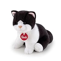 Trudi Gatto Brad bianco e nero Gatto peluche gioco, regalo di Natale e compleanno