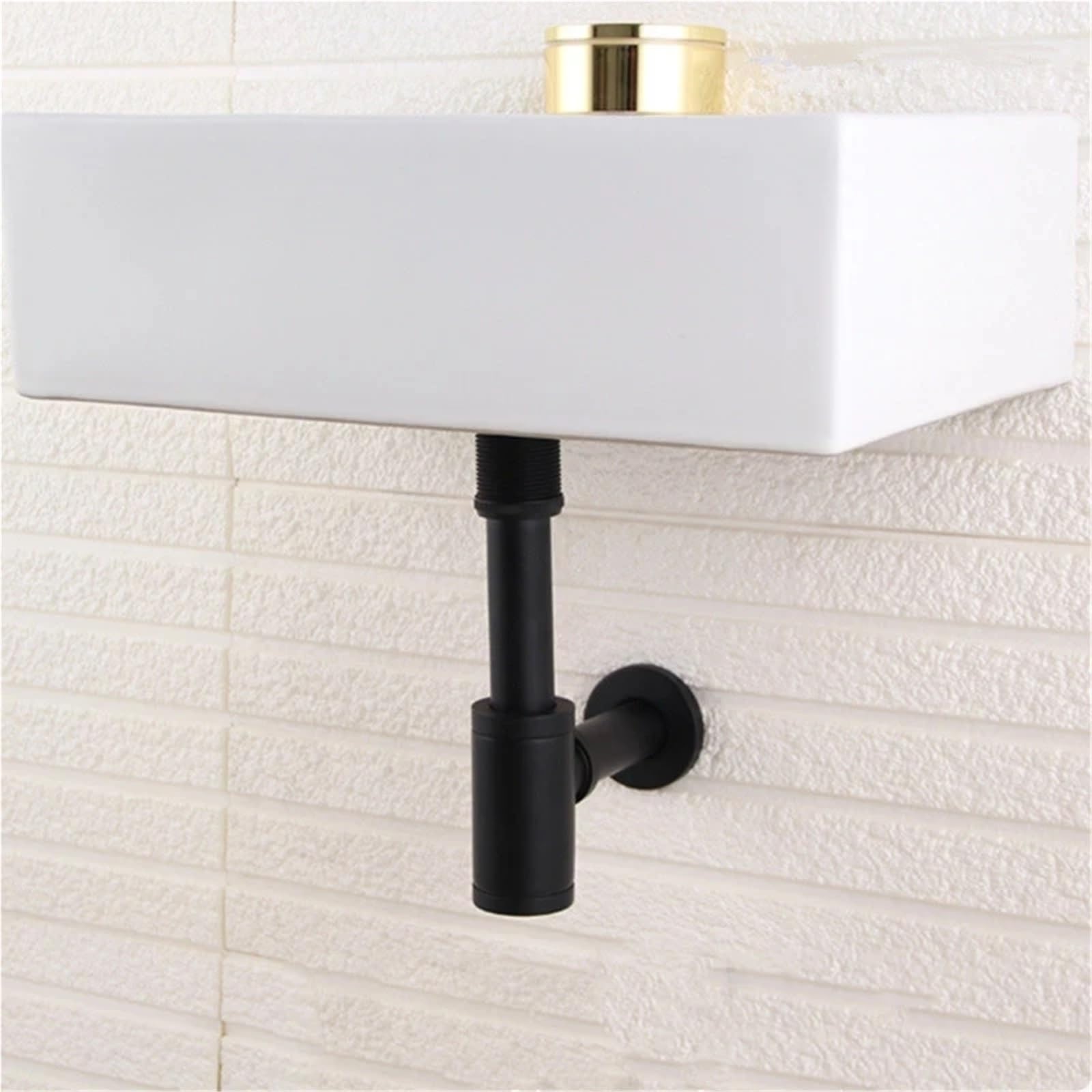 Juego de desagües latón redondos con sifón desodorizante for lavabo baño desagüe emergente Para Lavabo De Baño y Lavabo(Type 1)