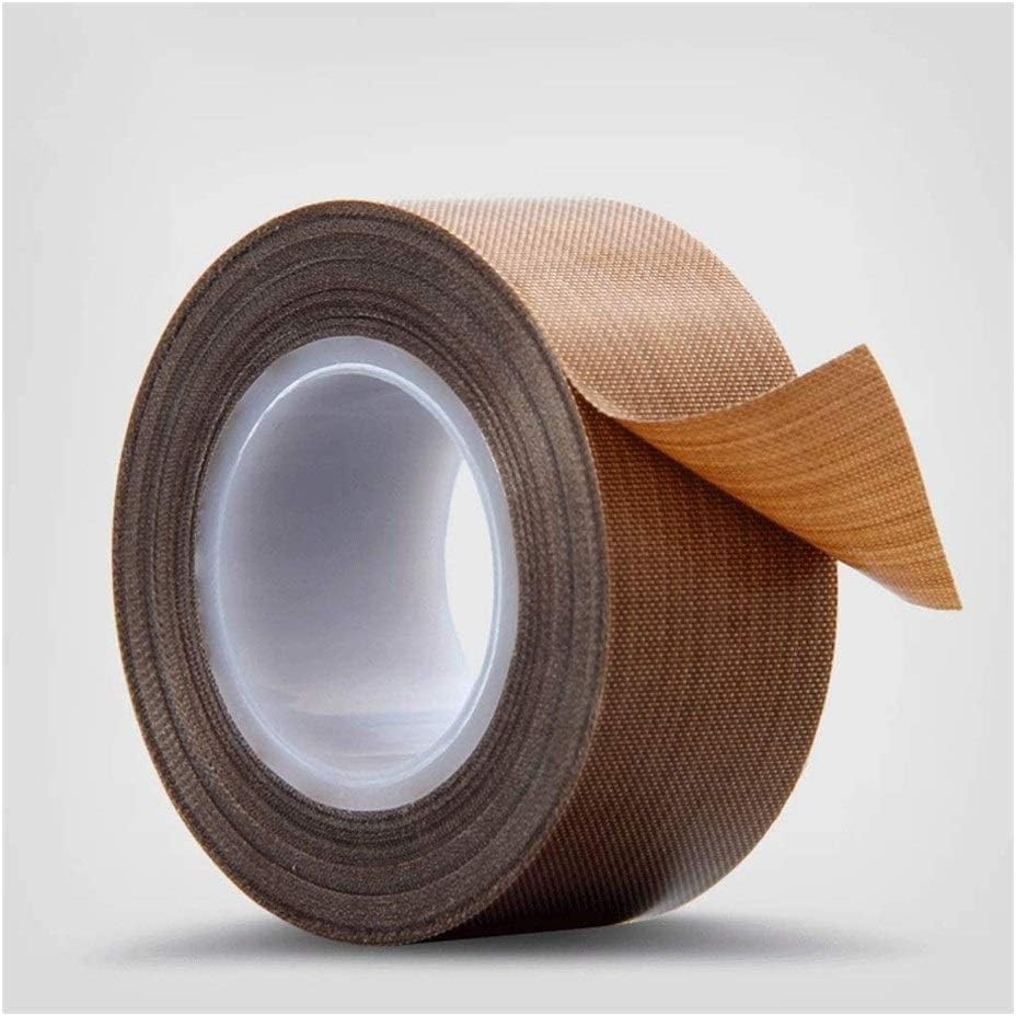 DIY Tools Accessories Teflon Tape High Temp Tape Sealing Machine Heat-Resistant High Temperature Tape Teflon Fire Insulation 300 Degrees Electric High Temperature,0.13-13mm widex10 mlong