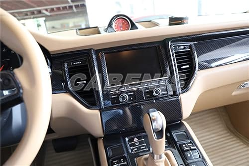 Miniatura 5 de Consola central interior navegación GPS y panel de CD para accesorios Porsche Macan 2014-2016, borde de panel de control de plástico ABS, decoración