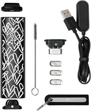 PAX Plus | Premium Portable Vaporizer, Dry Herb, Concentrate, Complete Kit, James Goldcrown - Onyx