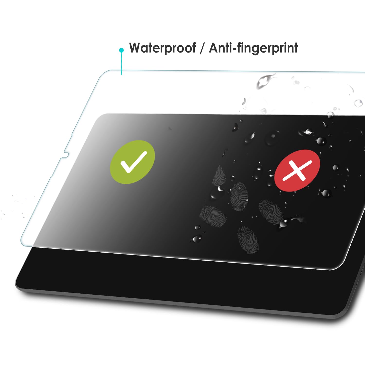 WD&CD 2-pak ochraniaczy ekranu kompatybilnych z Samsung Galaxy Tab A9 20.3 cm, zamiennik folii ze szkła hartowanego do Galaxy Tab A9 20.3 cm, odporne na zarysowania, odporne na pęcherzyki powietrza,