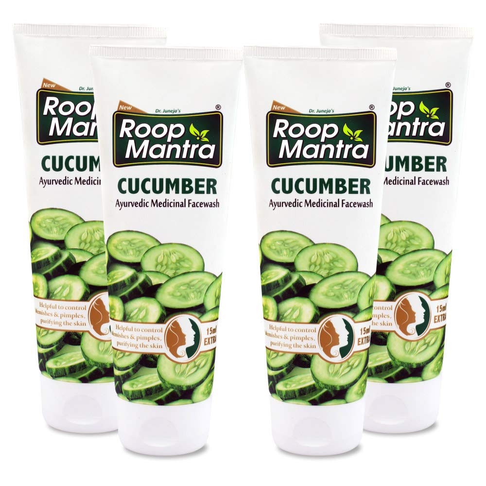 Roop MantraCucumber Face Wash 115ml (Herbal Face Wash for All) (Pack of 4, 115ml)