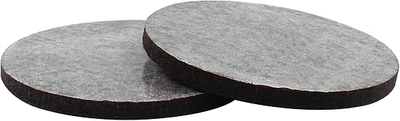 16 Pcs 3/75mm Felt Furniture Pads Brown Round Self Adhesive Furniture Pads 5mm Thick Anti Scratch Floor Protectors for Furniture Feet Chair Legs