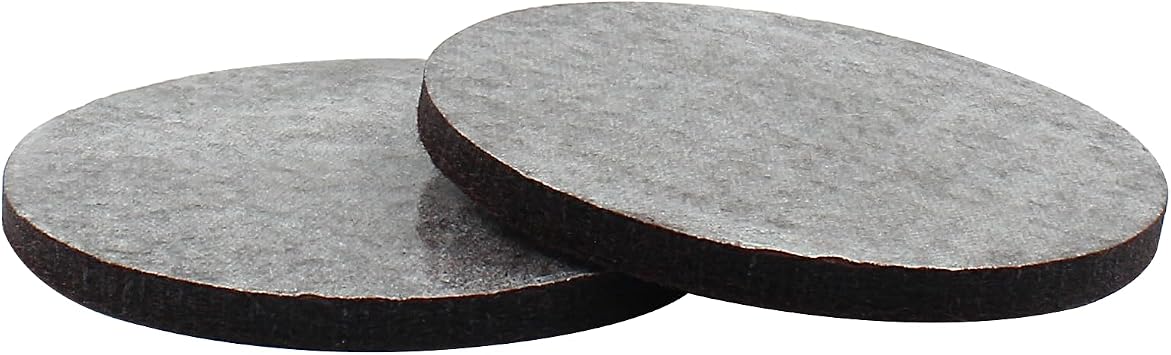 16 Pcs 3/75mm Felt Furniture Pads Brown Round Self Adhesive Furniture Pads 5mm Thick Anti Scratch Floor Protectors for Furniture Feet Chair Legs