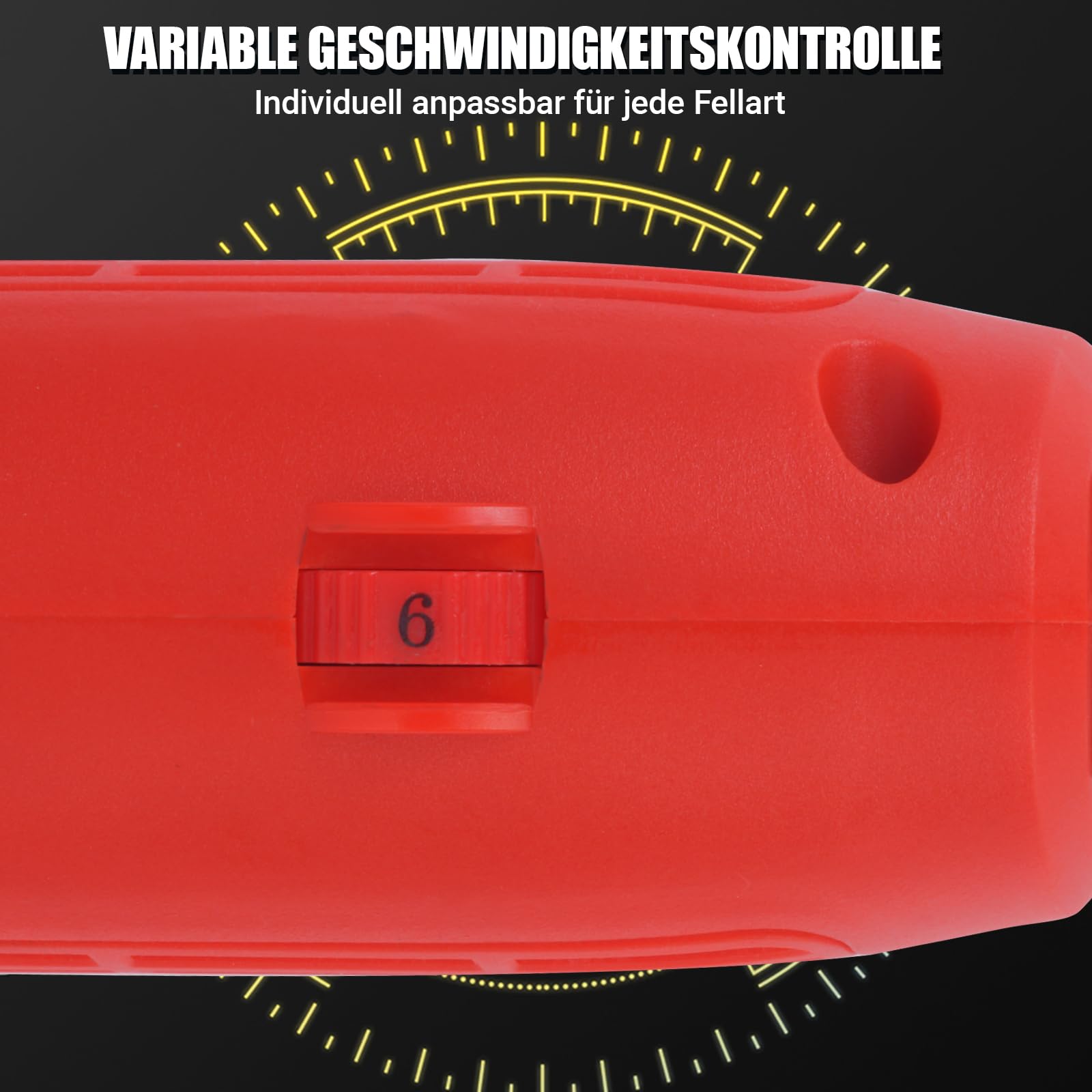 Elektrische Schafschermaschine 690W Professionelle Wollschere mit 6 Geschwindigkeiten 3 Meter Netzkabel Tierschermaschine für Schafe, Ziegen, Alpakas und Lamas (Rot)