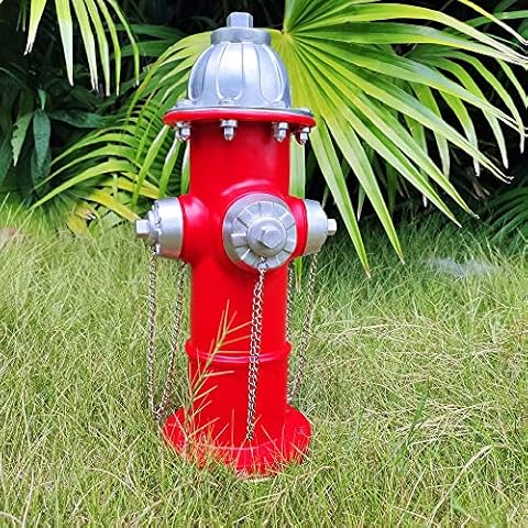Claratut Resin Small Dog Fire Hydrant Puppy（Only Suitable for Puppies） Pee Post Training Statue,14.5 inches Outdoor Garden Yard Lawn Ornament with 4 Stakes Cover