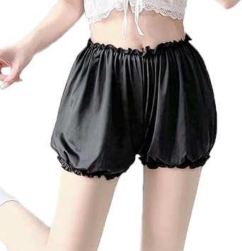 Ice Silk Bloomers for Women, Pumpkin Shorts Security Short Pants Ruffle Bloomer