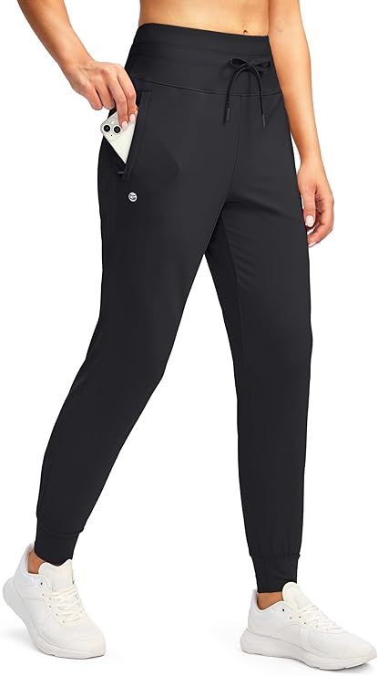 G Gradual Women's Joggers Pants with Zipper Pockets High Waisted Sweatpants Athletic Tapered Pants for Women Lounge Workout