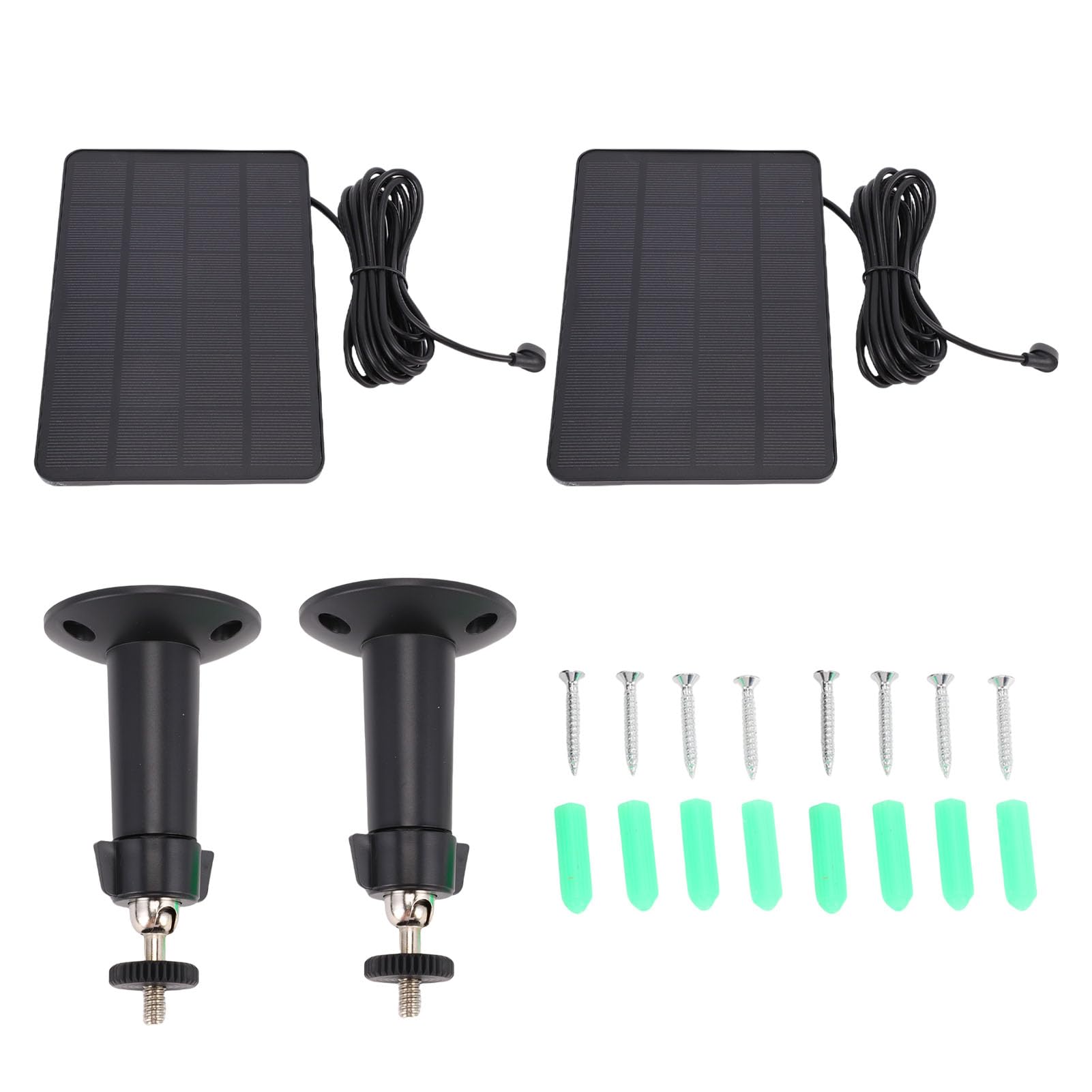 Tosuny Pannello Solare 10W per, IP66 Flessibile (2 pezzi) | Flexible Solar Panel with 9.8ft Cable, 360 Degree Adjustable Bracket, for Battery Version