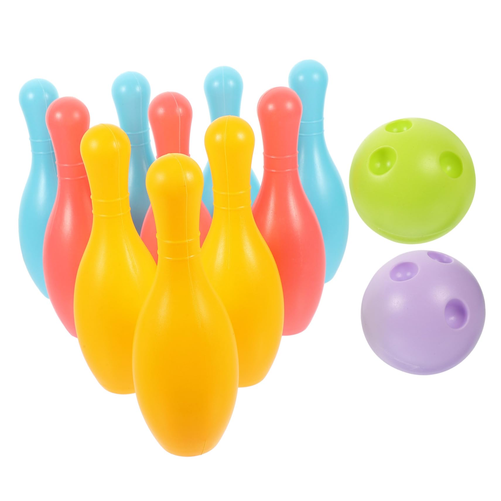 SUPVOX 12Pcs Bowling Ball Set Interactive Funny Ball for Parents Includes Bowling Pins and for Indoor and Outdoor Fun