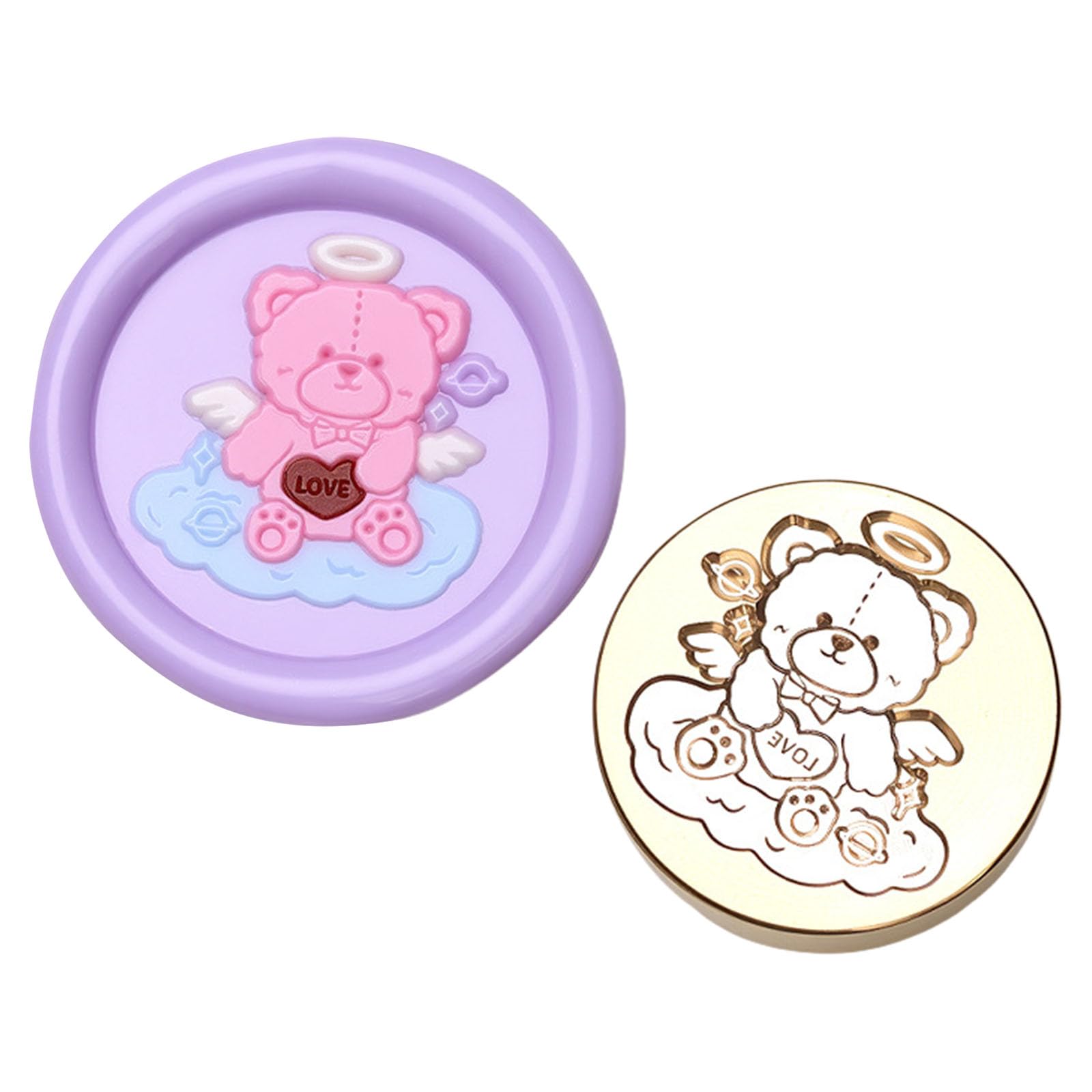 Yhplxyuus Seal Stamp Head Small Bear Seal Stamp Replacement for Envelope Card Wedding Invitations Scrapbooking Waxes