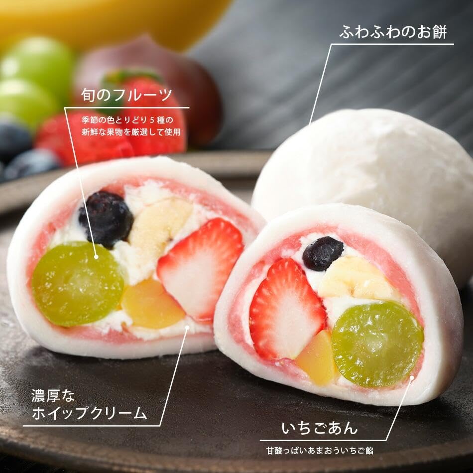 Amazon.co.jp: 仁々木 祇園ぽっちり 12個入（フルーツ大福/祇をんにに