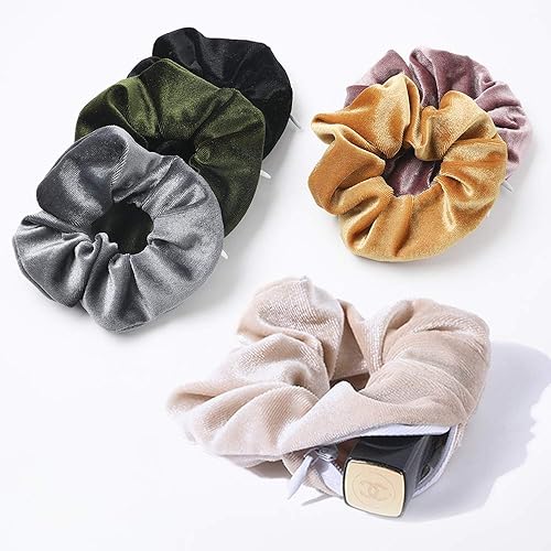 Scrunchies de bolsillo con cremallera oculta