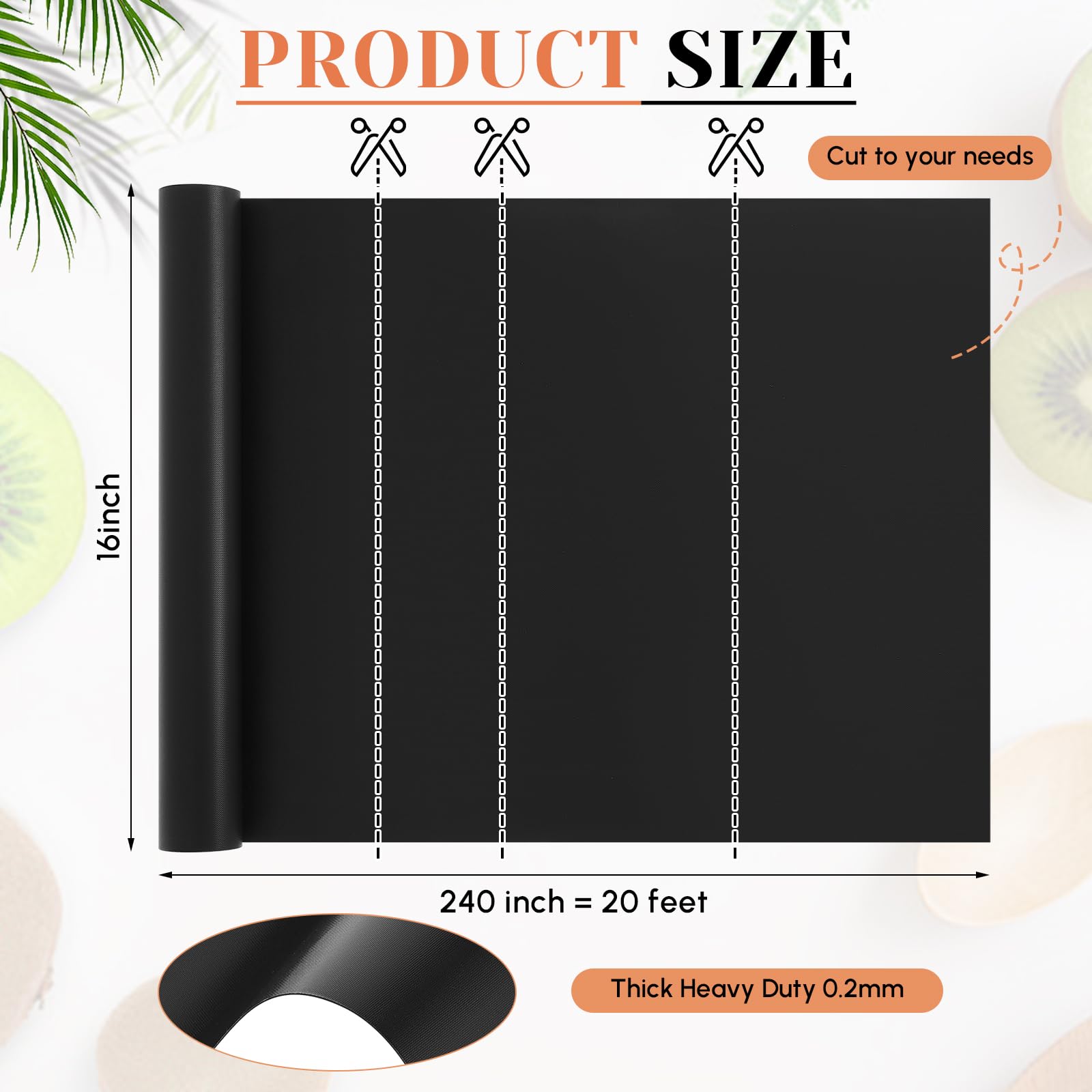 Alfombrillas grandes para horno de 16 x 240 pulgadas, resistentes al calor, antiadherentes, reutilizables, para hornos eléctricos, de gas, convección, microondas
