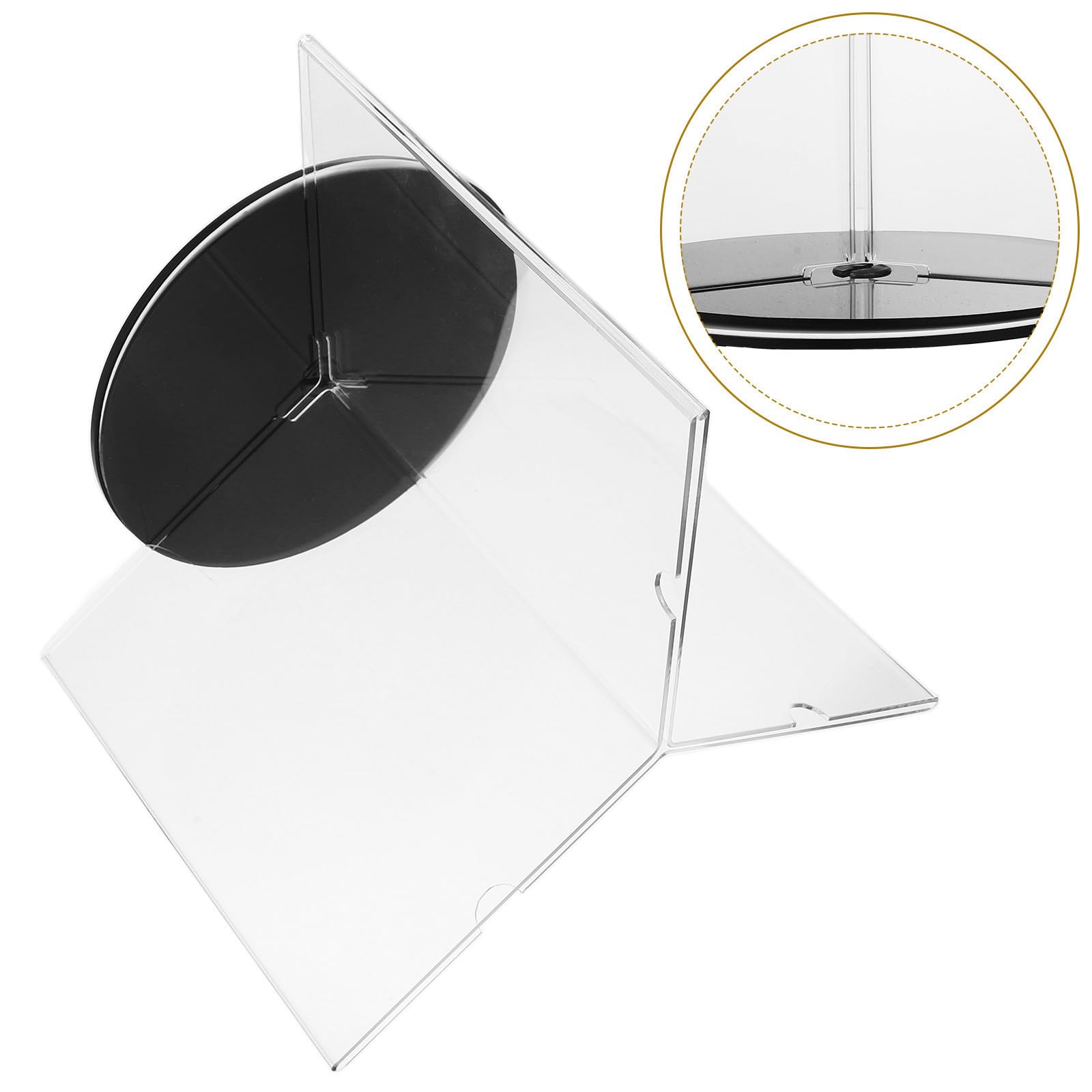 Soporte A5 con Base Estable de Menú Giratorio de Acrílico Seis Caras para Exhibición Elegante en Bodas y Eventos