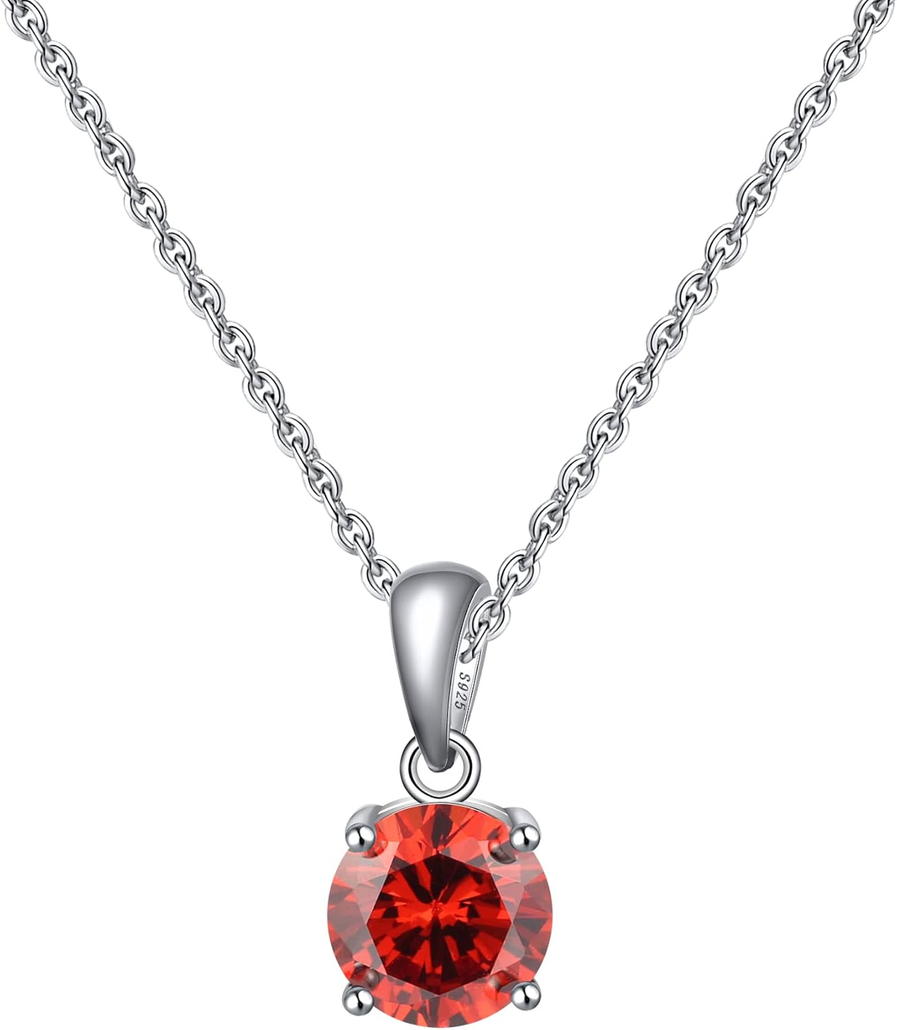 Kleindochtercadeau | Hartketting geboortesteen | 925 zilveren CZ-sieraden - België