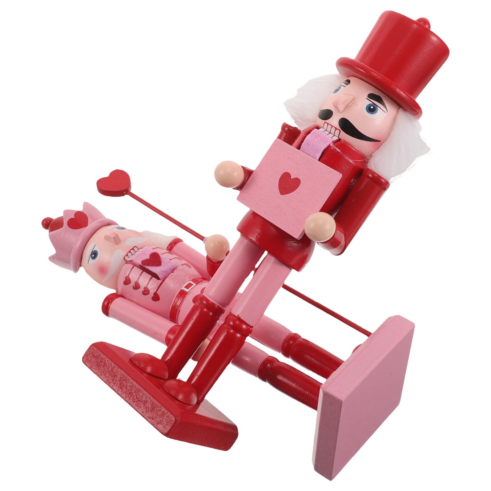 Casse-Noisettes en Bois 25 Cm Rose Décorations d'Amour Romantiques pour Déclarer votre Flamme